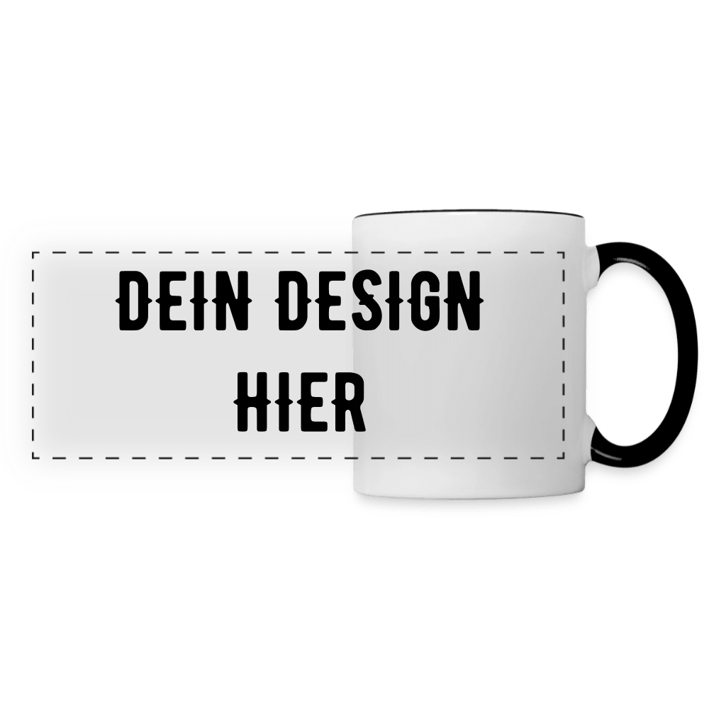 Panoramatasse - Weiß/Schwarz