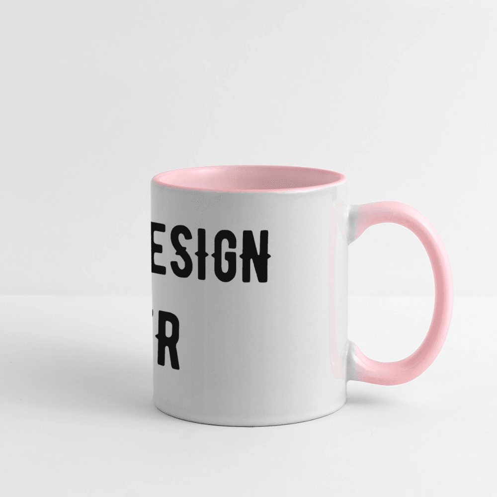 Panoramatasse - Weiß/Pink