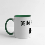 Panoramatasse - Weiß/Dunkelgrün