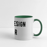 Panoramatasse - Weiß/Dunkelgrün