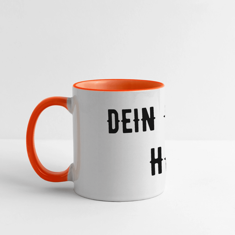 Panoramatasse - Weiß/Orange