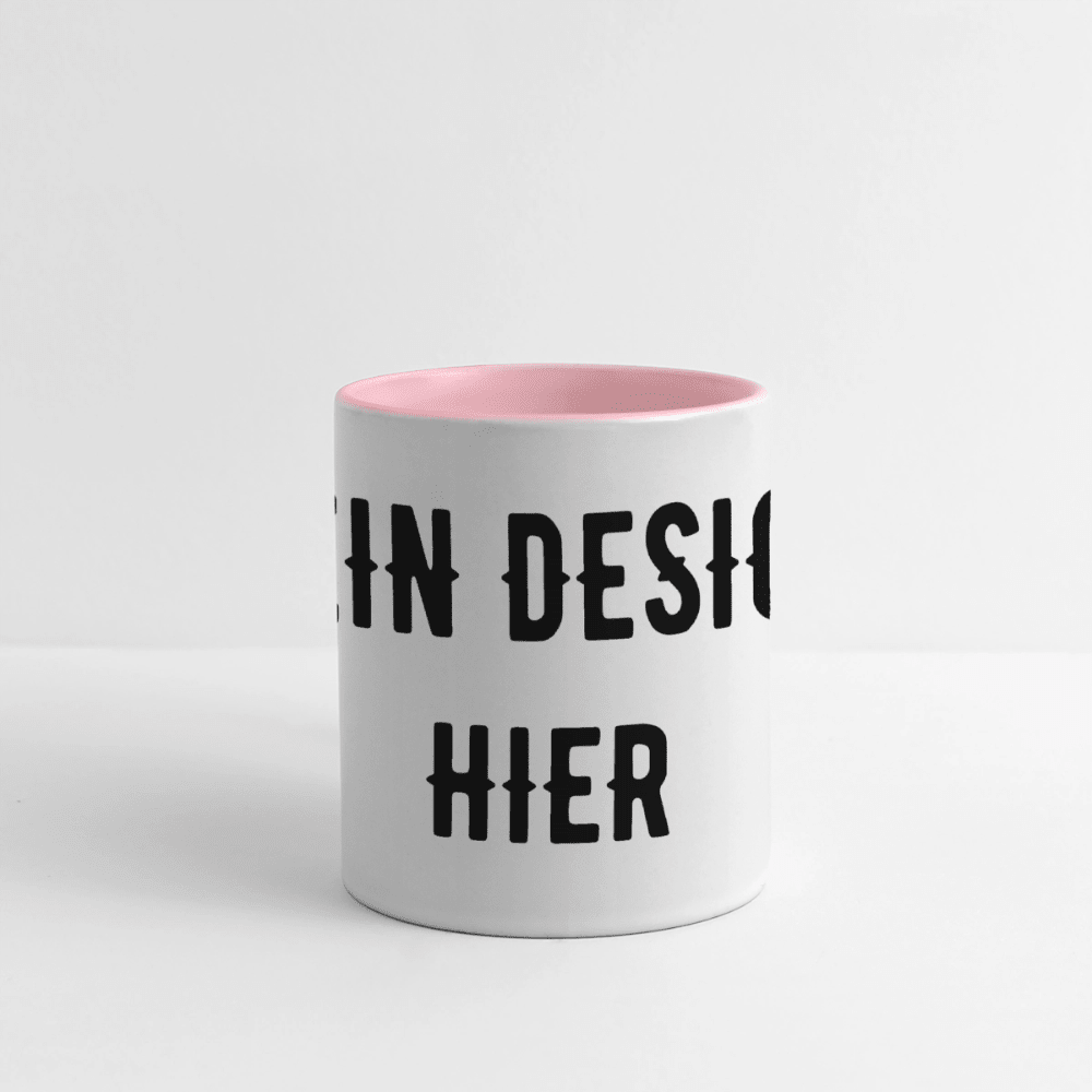 Panoramatasse - Weiß/Pink