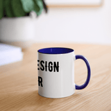 Panoramatasse - Weiß/Kobaltblau