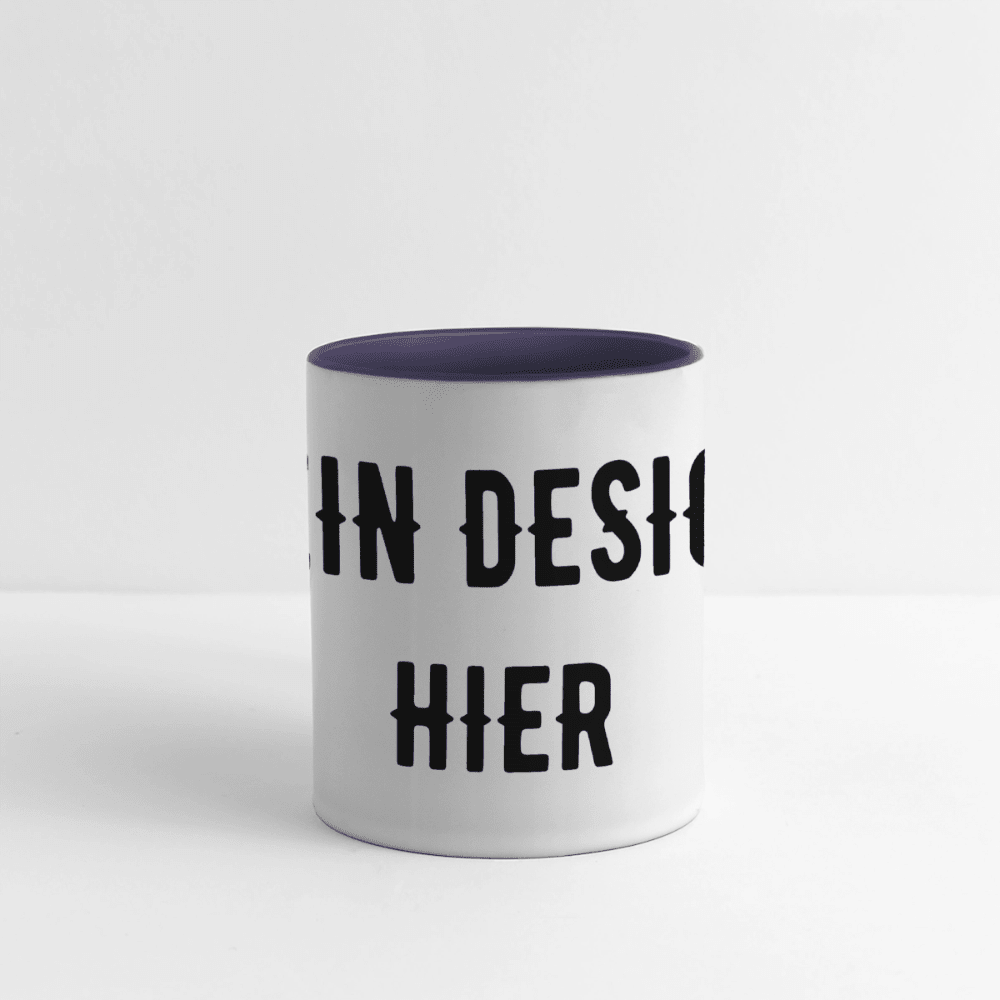 Panoramatasse - Weiß/Kobaltblau