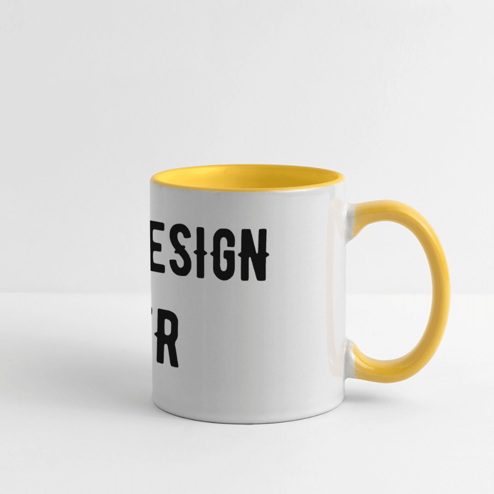 Panoramatasse - Weiß/Gelb