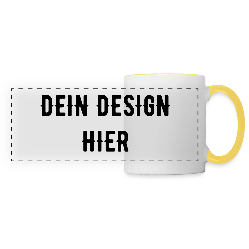 Panoramatasse - Weiß/Gelb