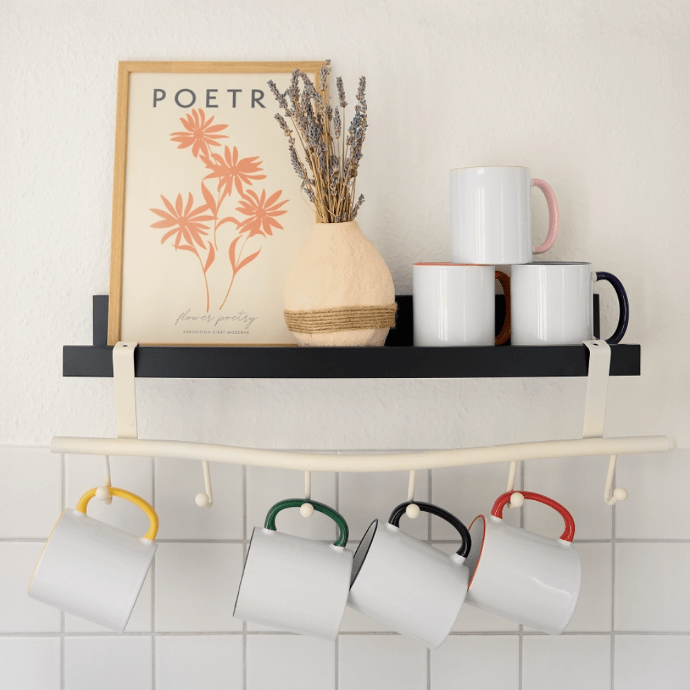 Panoramatasse - Weiß/Kobaltblau