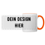 Panoramatasse - Weiß/Orange