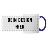 Panoramatasse - Weiß/Kobaltblau