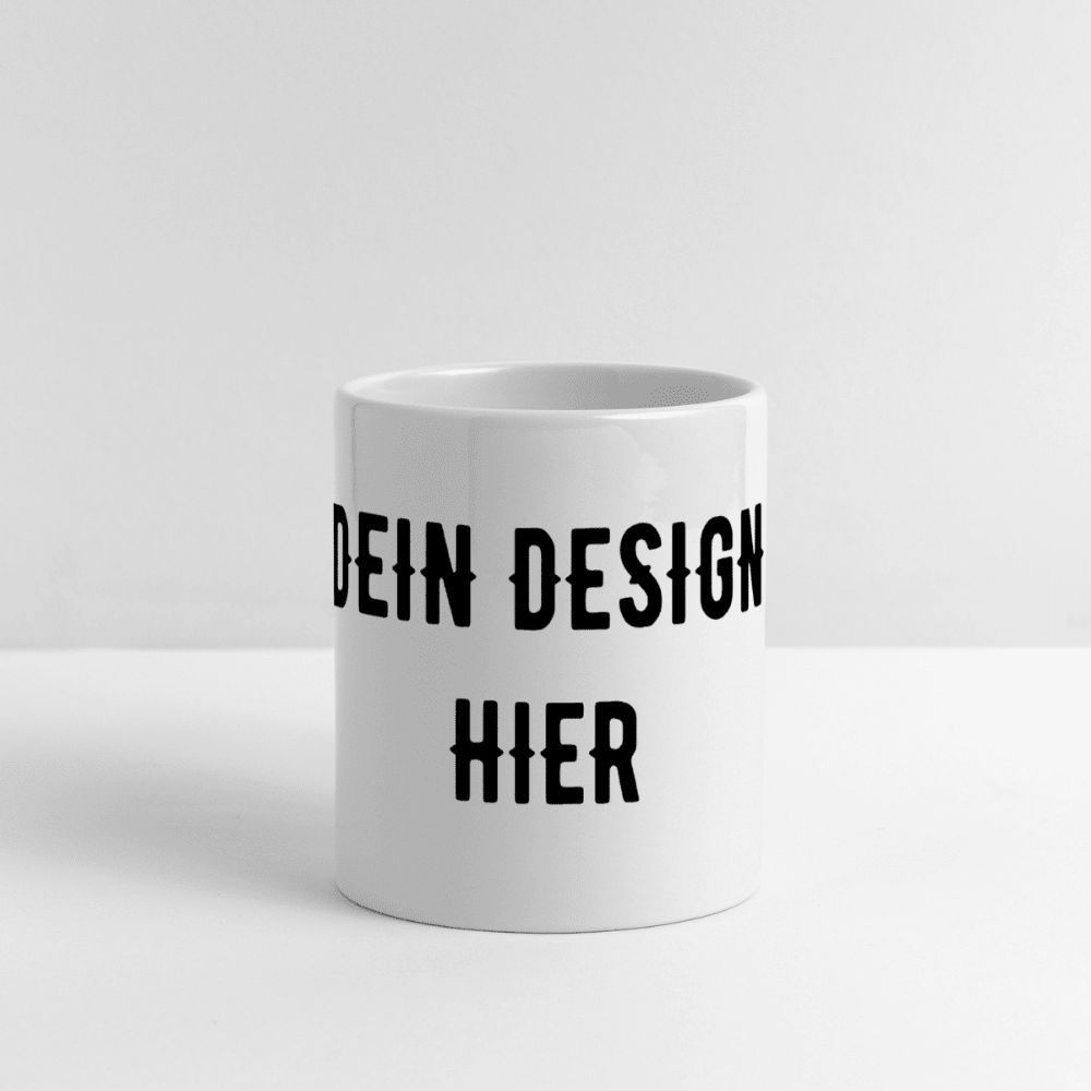 Panoramatasse mit Herzhenkel - Weiß