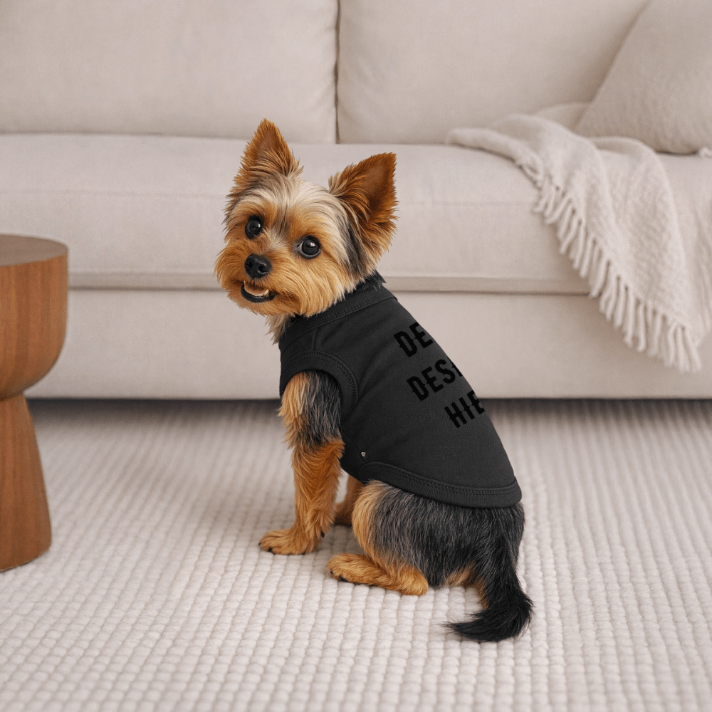 Premium Organic Hunde-T-Shirt - Schwarz