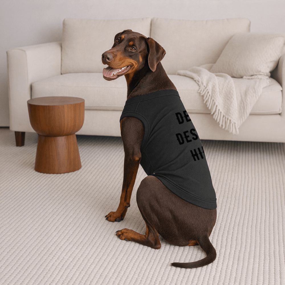 Premium Organic Hunde-T-Shirt - Schwarz