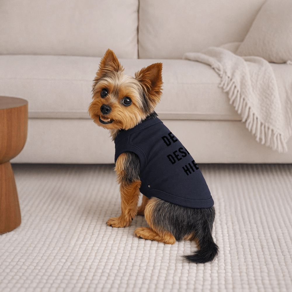 Premium Organic Hunde-T-Shirt - Navy