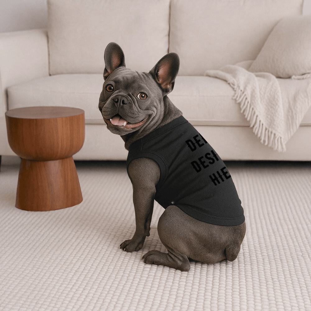 Premium Organic Hunde-T-Shirt - Schwarz