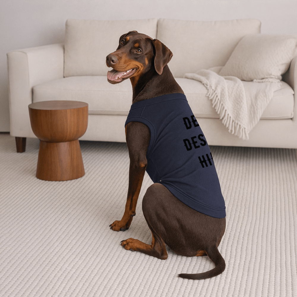 Premium Organic Hunde-T-Shirt - Navy