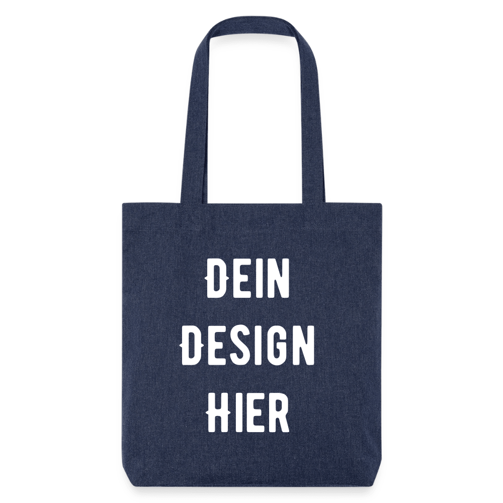 recycelter Heavyweight Stoffbeutel - melange Blue