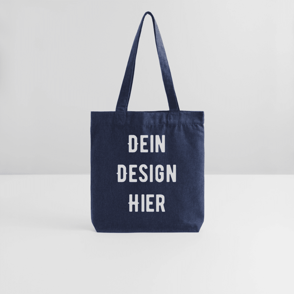 recycelter Heavyweight Stoffbeutel - melange Blue