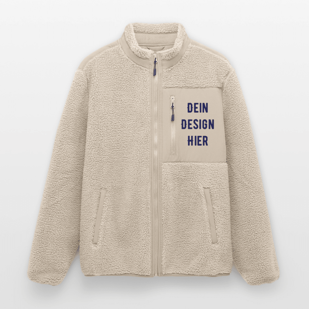 RELAXED FIT Unisex Sherpajacke von Stanley/Stella - Beige