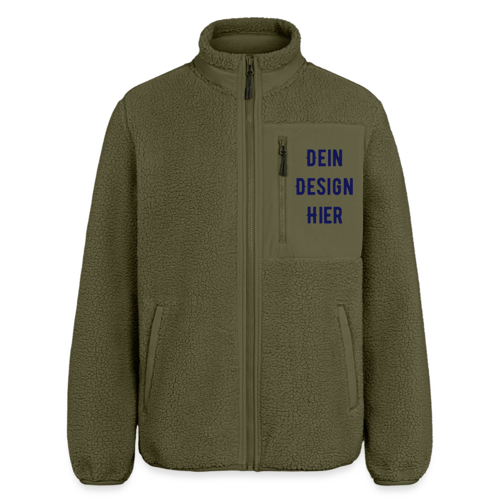 RELAXED FIT Unisex Sherpajacke von Stanley/Stella - Khaki