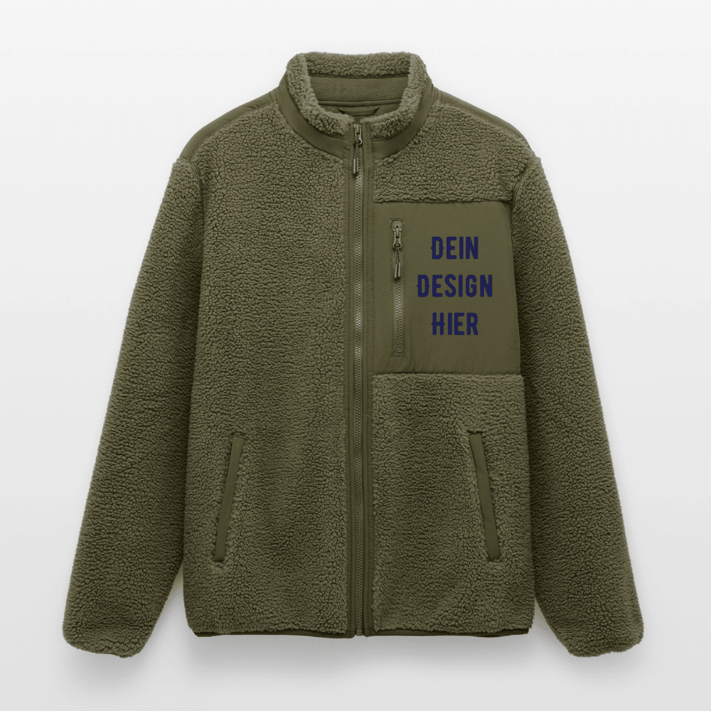 RELAXED FIT Unisex Sherpajacke von Stanley/Stella - Khaki