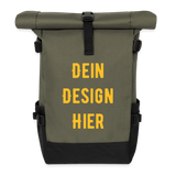 Rolltop Rucksack - Olive/Schwarz