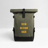 Rolltop Rucksack - Olive/Schwarz