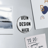 Runder Kühlschrankmagnet - Weiß