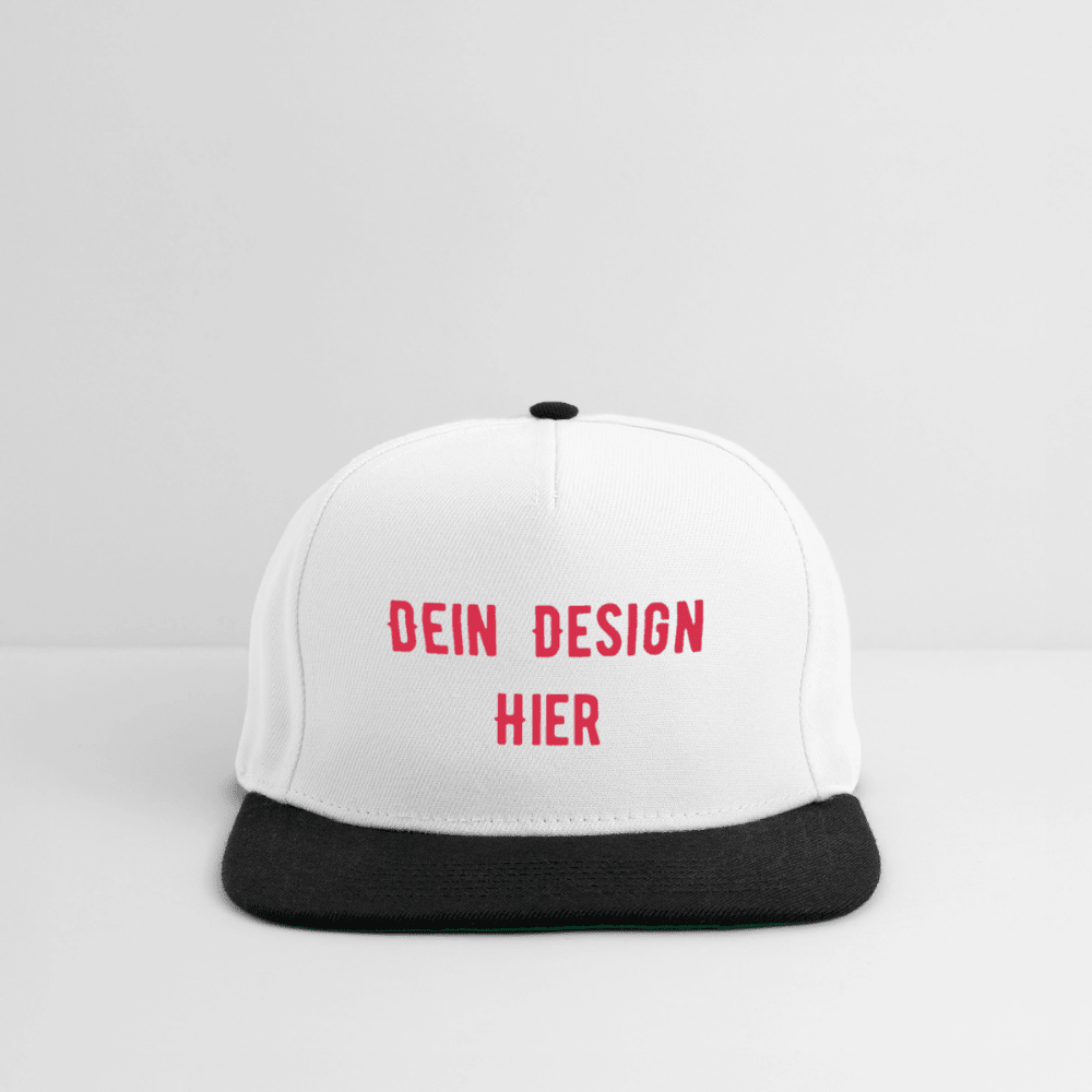 Snapback Cap - Weiß/Schwarz
