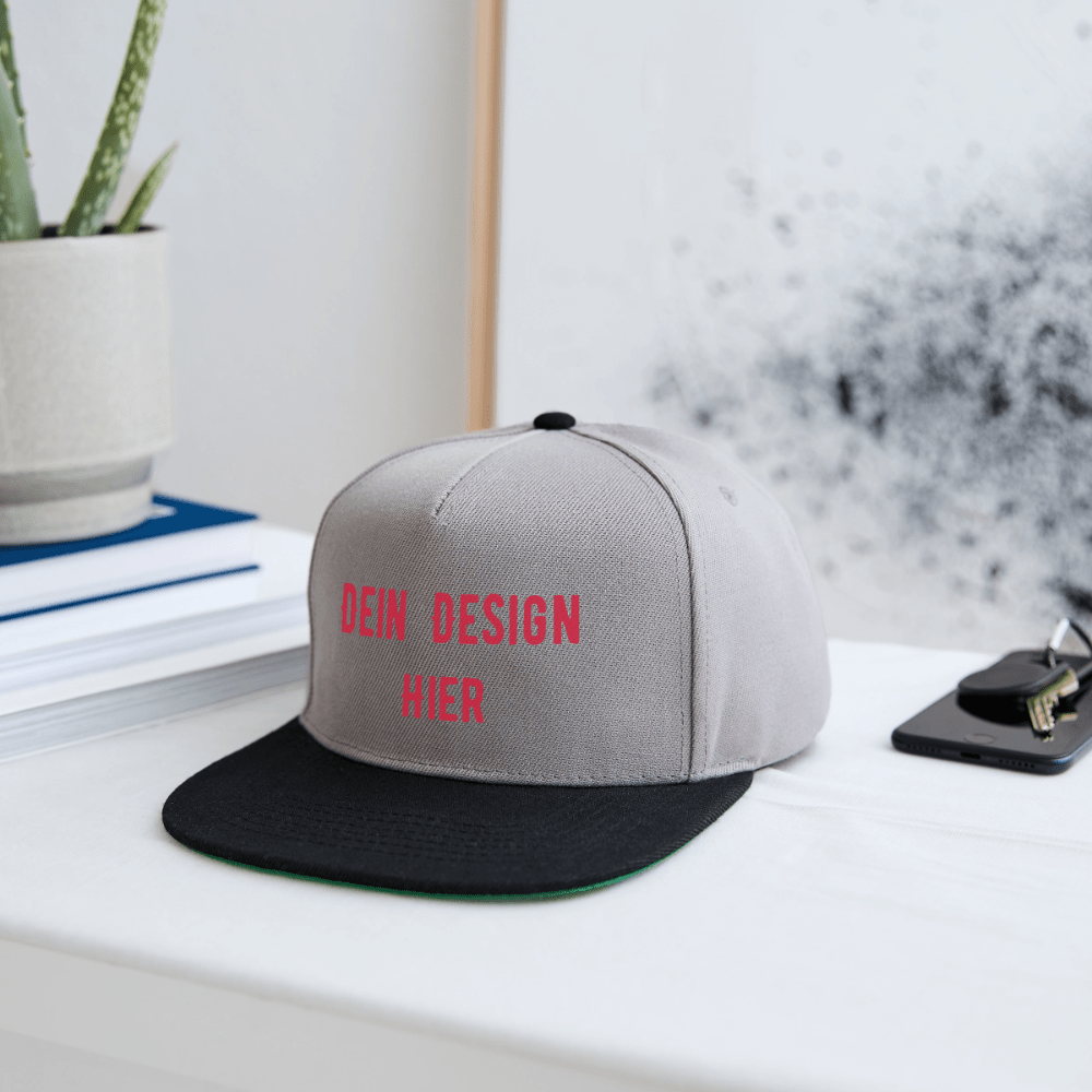 Snapback Cap - Graphit/Schwarz