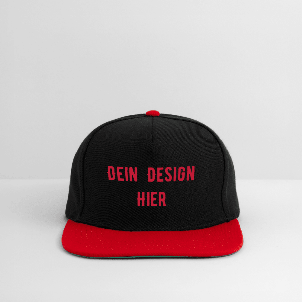 Snapback Cap - Schwarz/Rot