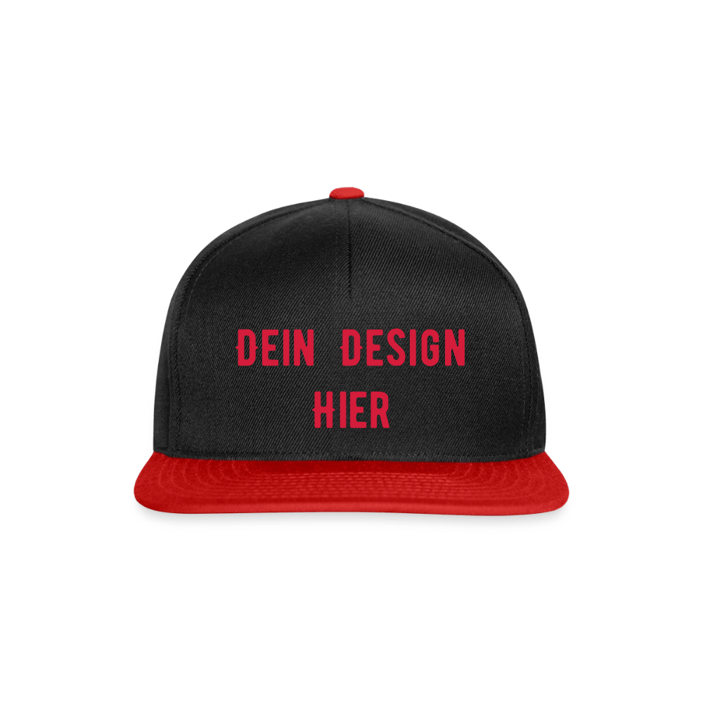 Snapback Cap - Schwarz/Rot