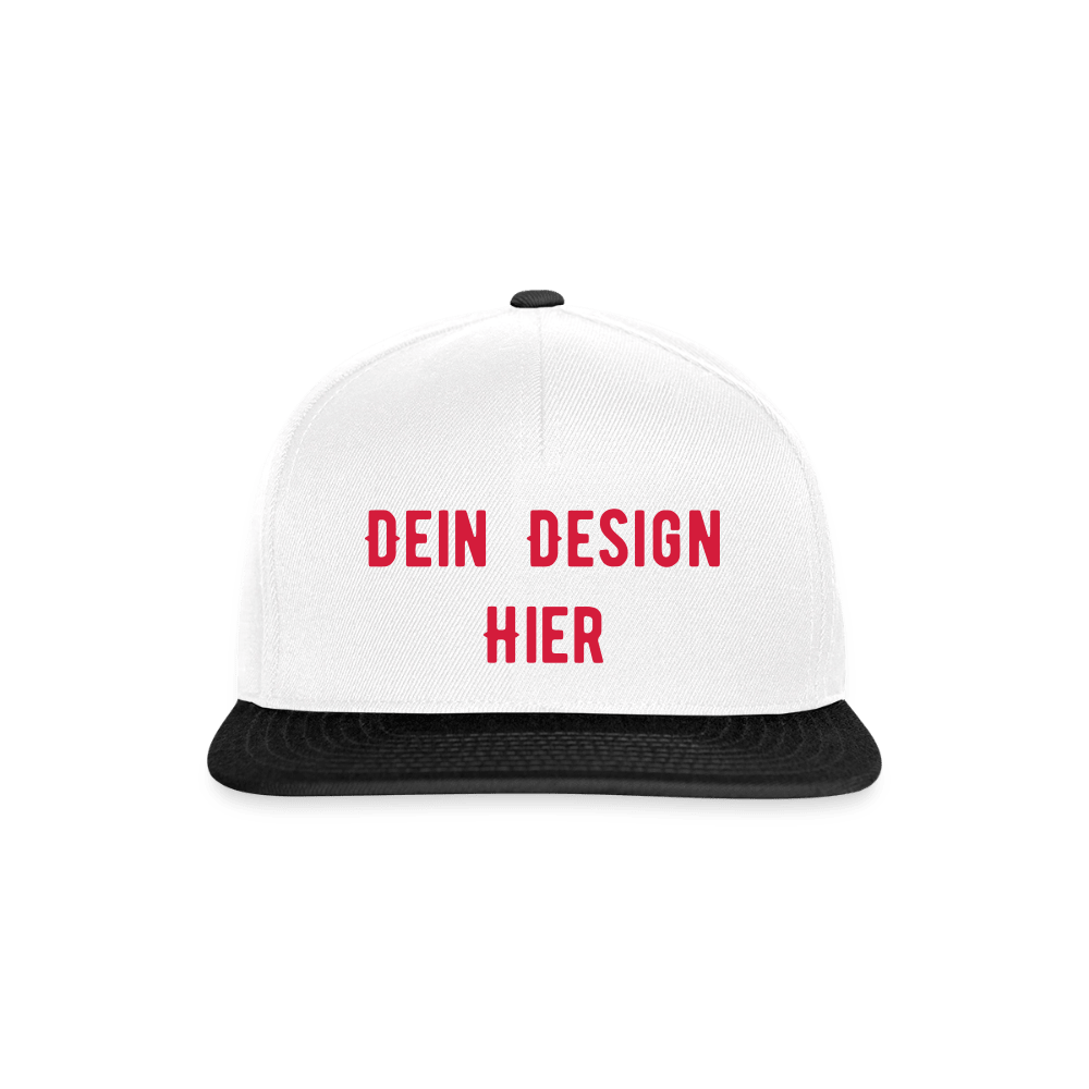 Snapback Cap - Weiß/Schwarz