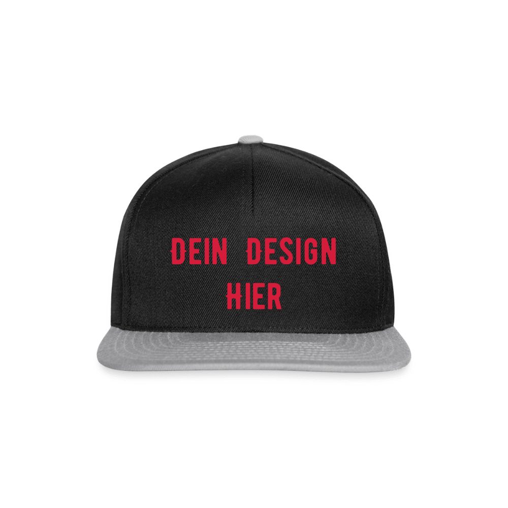 Snapback Cap - Schwarz/Grau