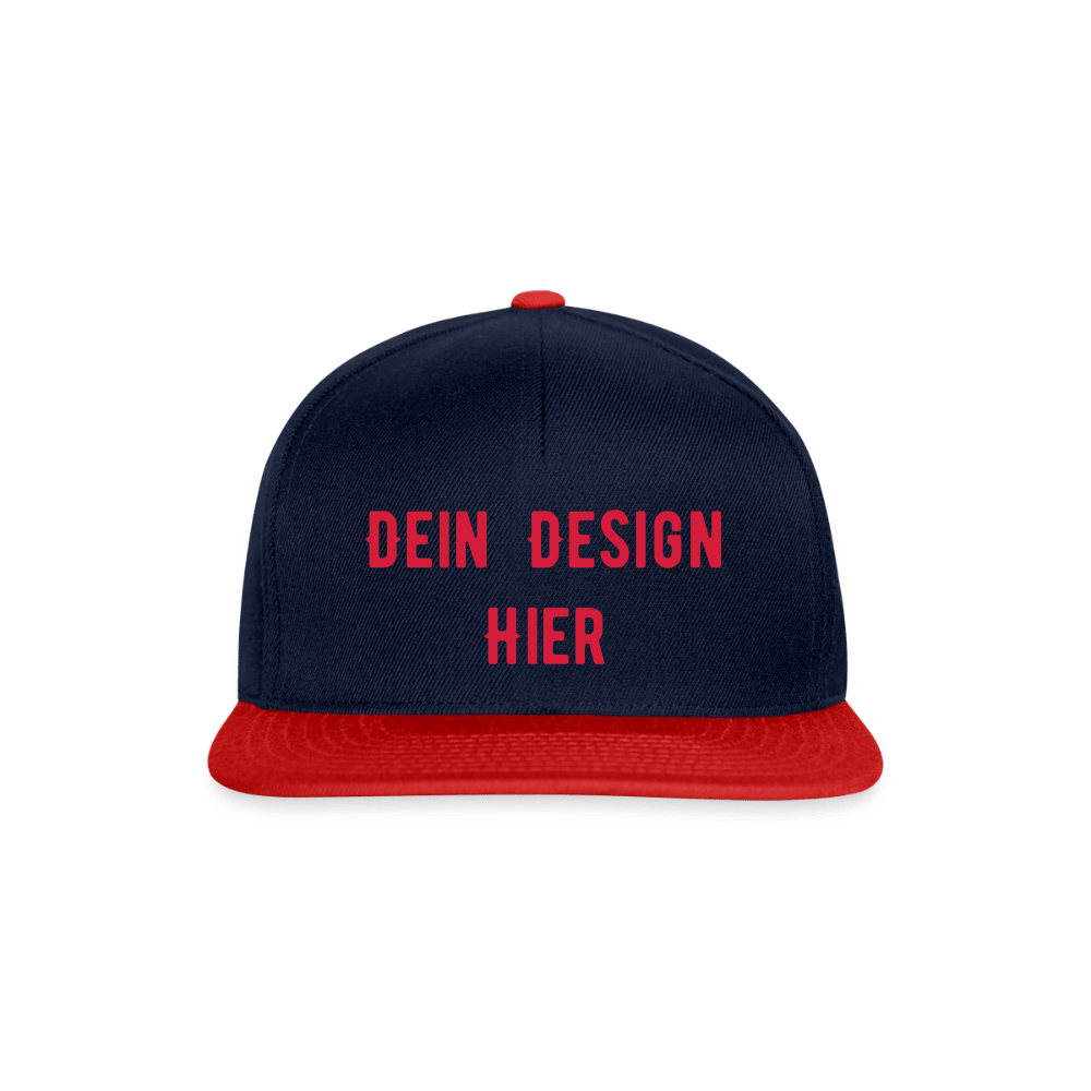 Snapback Cap - Navy/Rot