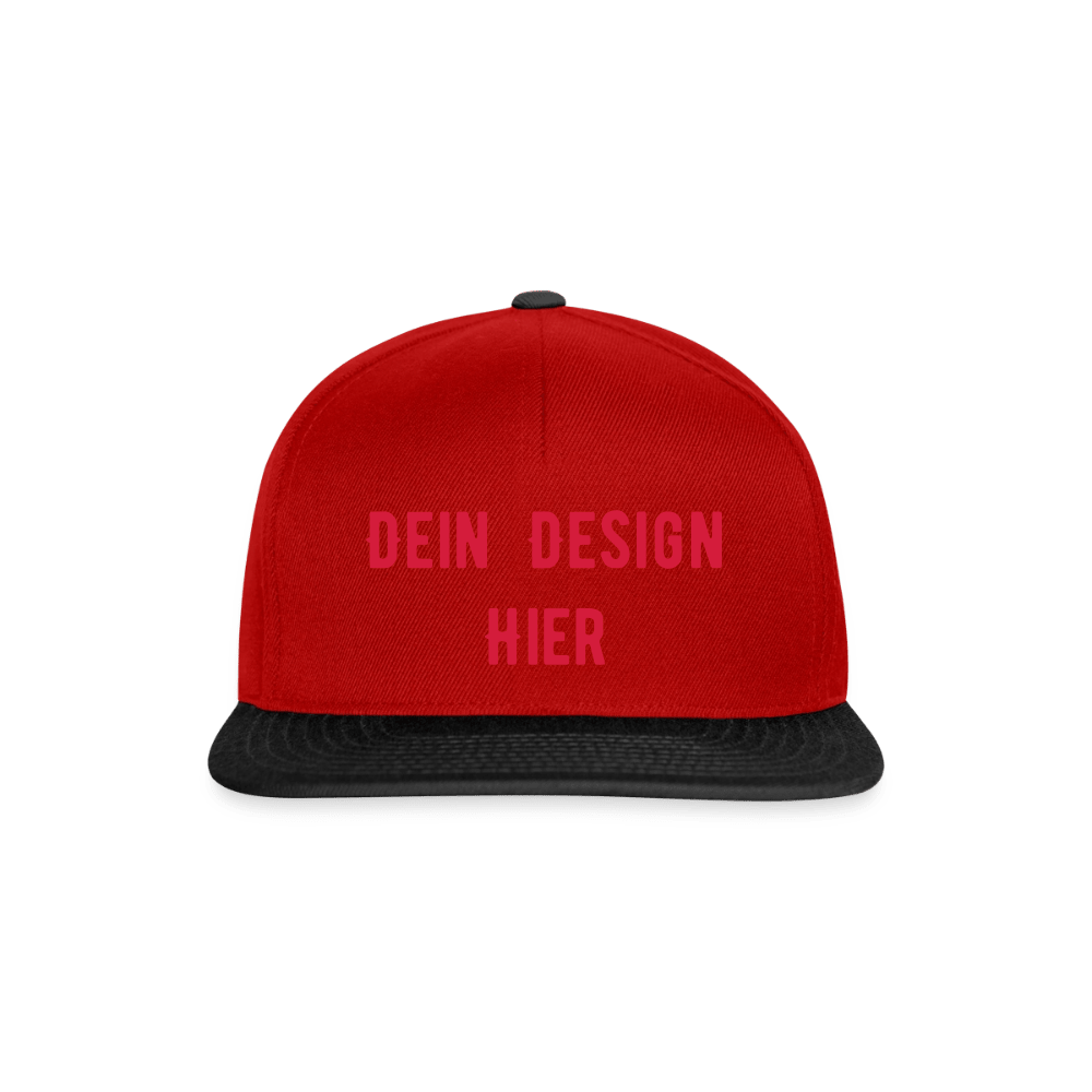 Snapback Cap - Rot/Schwarz