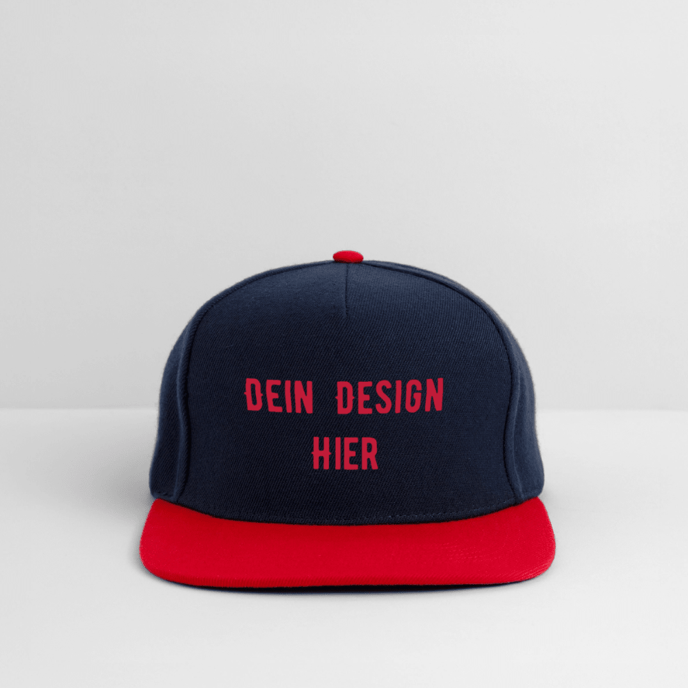 Snapback Cap - Navy/Rot