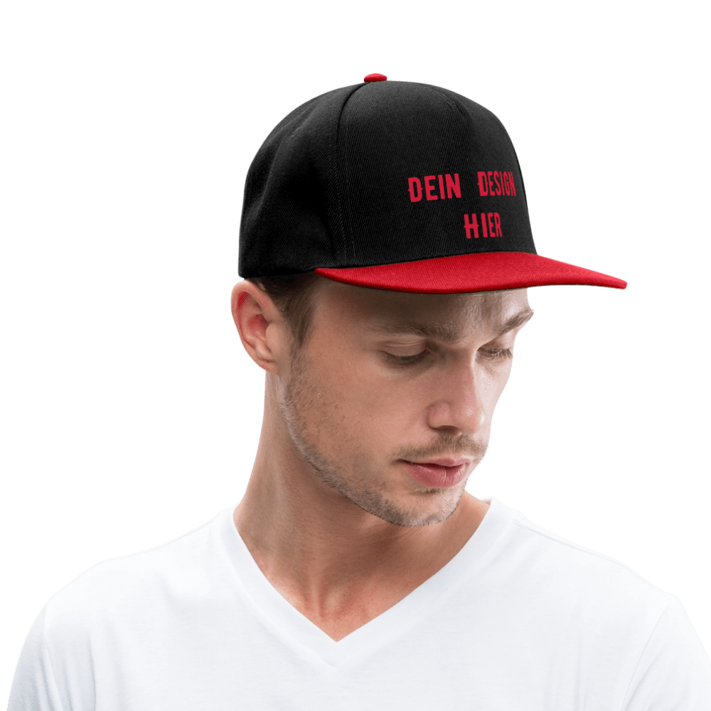 Snapback Cap - Schwarz/Rot