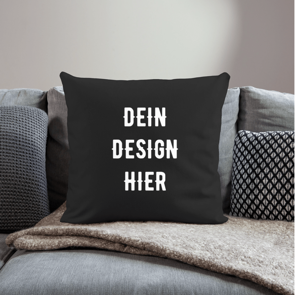 Sofakissenbezug 44 x 44 cm - Schwarz