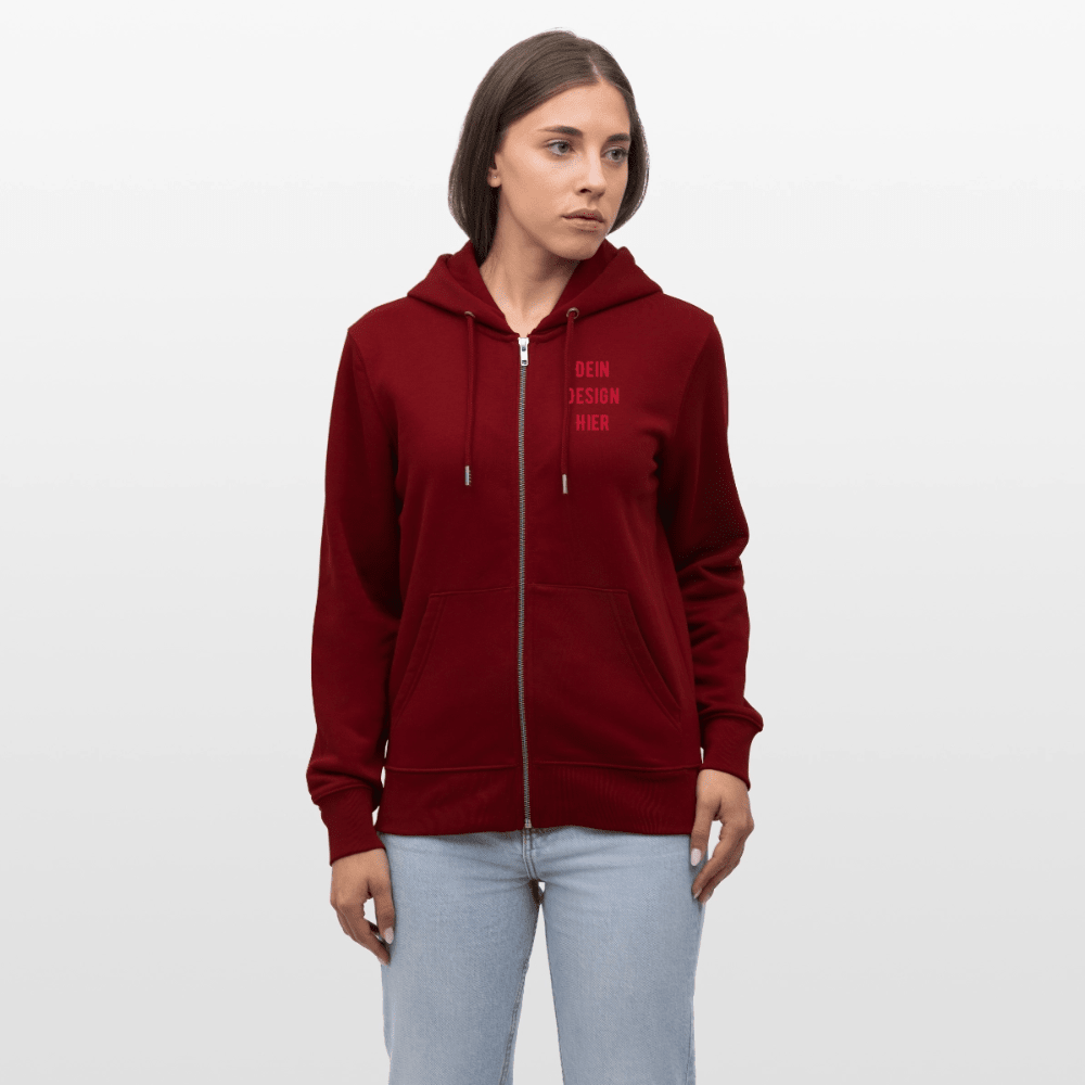 Stanley/Stella Unisex Bio-Kapuzenjacke CULTIVATOR - Burgunderrot
