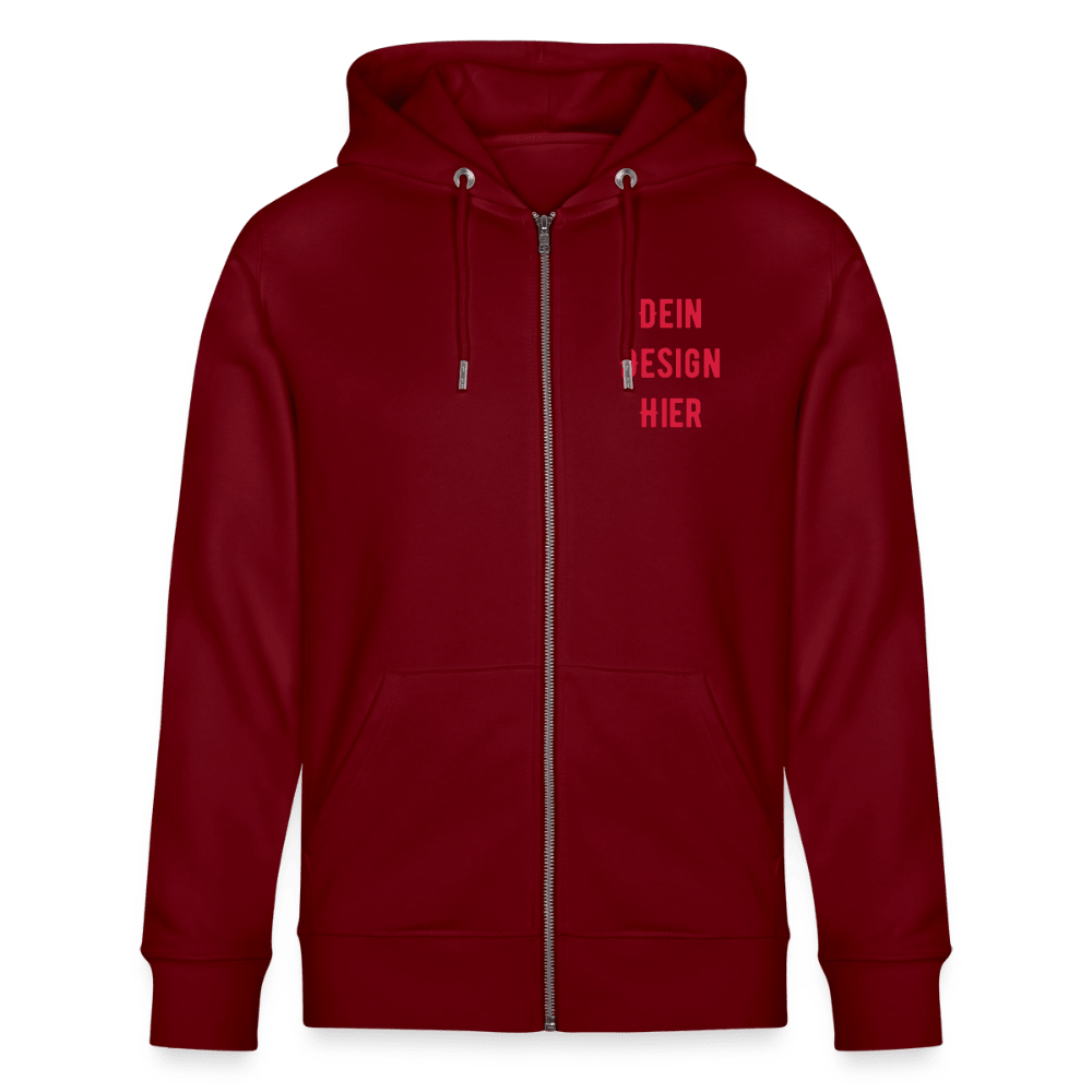 Stanley/Stella Unisex Bio-Kapuzenjacke CULTIVATOR - Burgunderrot