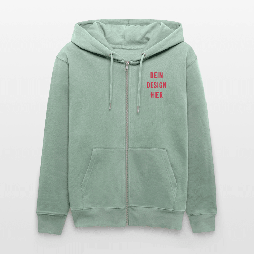Stanley/Stella Unisex Bio-Kapuzenjacke CULTIVATOR - Helles Graugrün