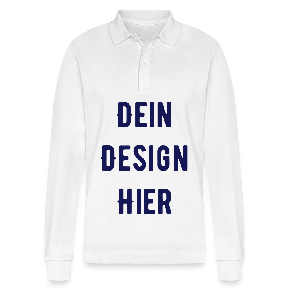Stanley/Stella Unisex Bio-Langarm-Poloshirt Prepster - Weiß