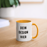 Tasse zweifarbig - Weiß/Gelb