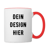Tasse zweifarbig - Weiß/Rot