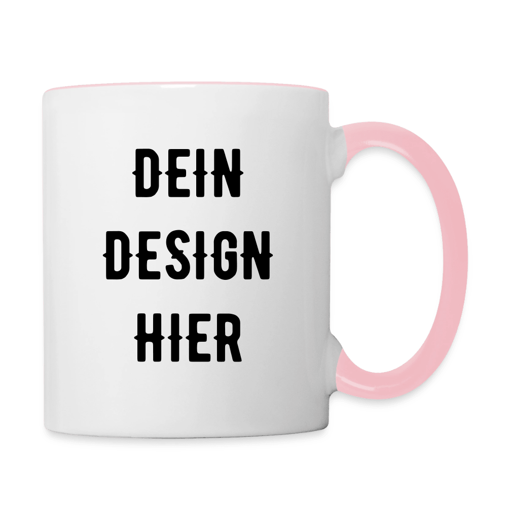Tasse zweifarbig - Weiß/Pink