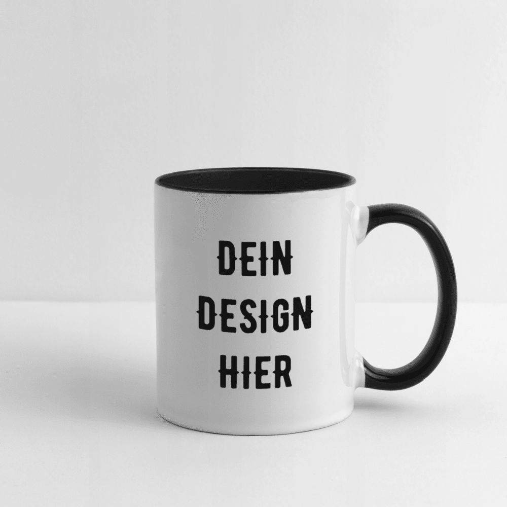 Tasse zweifarbig - Weiß/Schwarz