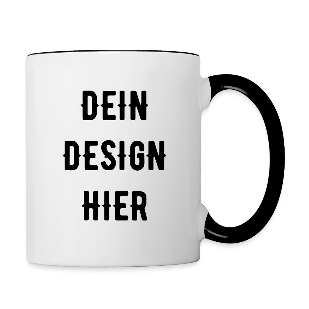 Tasse zweifarbig - Weiß/Schwarz