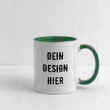 Tasse zweifarbig - Weiß/Dunkelgrün