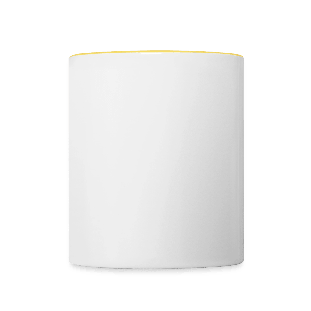 Tasse zweifarbig - Weiß/Gelb