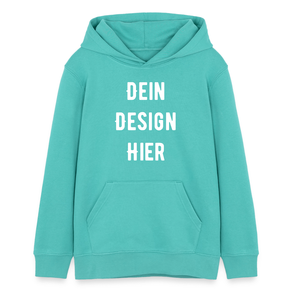 Teenager Bio-Hoodie Mini Cruiser - Poolblau